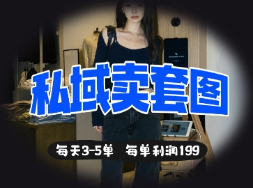 私域卖套图每天3-5单,每单利润99-轻创星学院_副业资源库:每日更新自媒体运营与创业教程