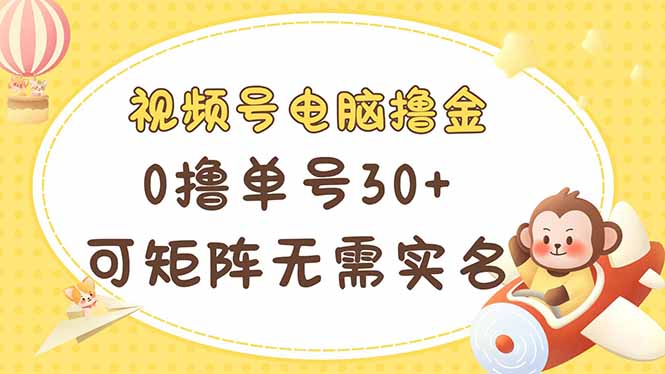 (14220期)视频号电脑撸金 0撸单号30+ 可矩阵 无需实名多号多得-轻创星学院_副业资源库:每日更新自媒体运营与创业教程