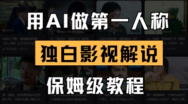 用AI做第一人称独白影视解说，手把手教学，保姆级教程-轻创星学院_副业资源库：每日更新自媒体运营与创业教程