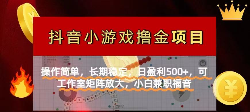 （14290期）【抖音小游戏发行人计划项目】操作简单，长期稳定，日盈利500+，可工作...-轻创星学院_副业资源库：每日更新自媒体运营与创业教程